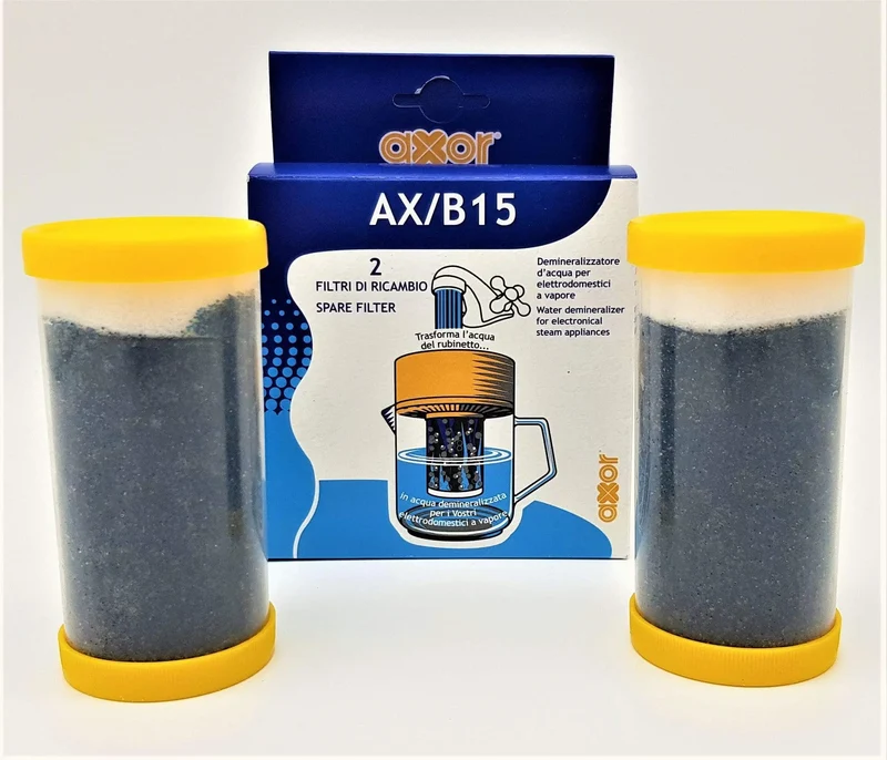 Filtro ricarica per caraffa demineralizzatore d’acqua per sistemi da stiro a vapore. AX/B15 Axor