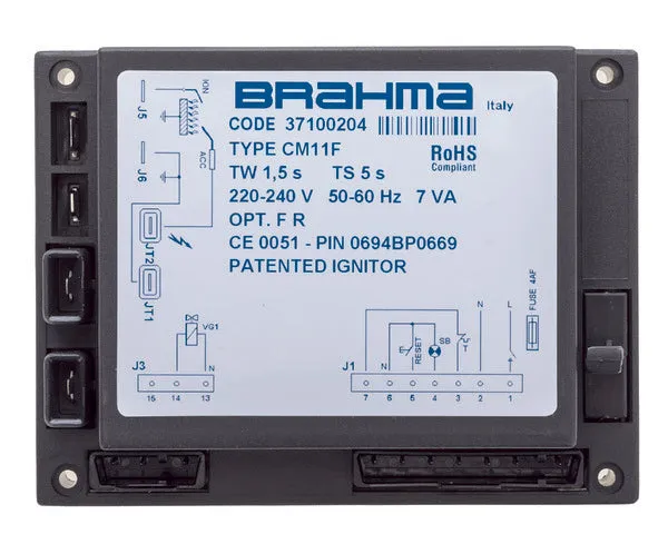 Centralina bruciatore gasolio Brahma CM 11F TW1,5 TS5 37100204
