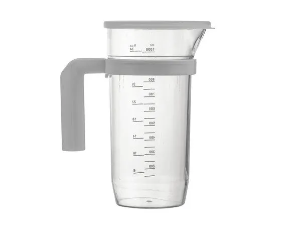 BROCCA MISURATRICE IN PLASTICA CON COPERCHIO 1 L.