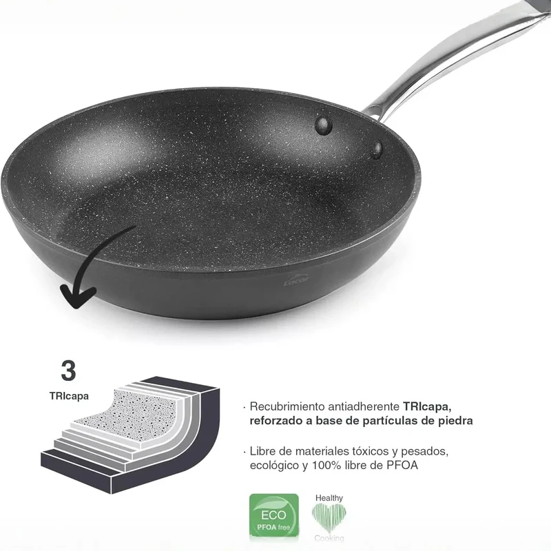 LACOR Padella Easy Alluminio Forgiato 20cm - Modello 27020