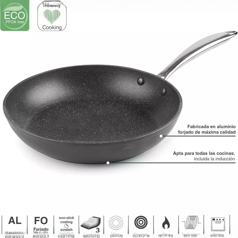LACOR Padella Easy Alluminio Forgiato 20cm - Modello 27020