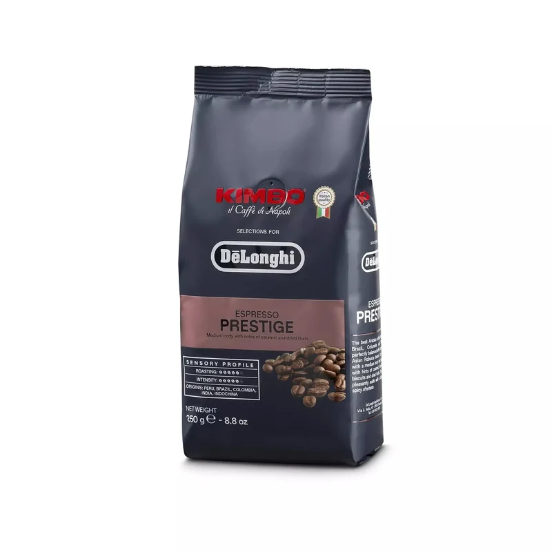 DeLonghi Cafe Kimbo Espresso in grani Prestige 65% Arabica 35% Robusta, 250 g