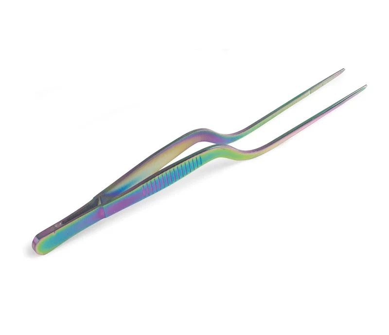 LACOR Pinza di Precisione TITAN RAINBOW - Acciaio Inossidabile 18/10