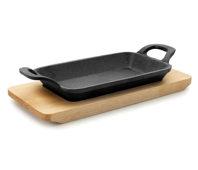 Piastra grill Mini plancha liscia rettangolare LACOR con base Magma 25874