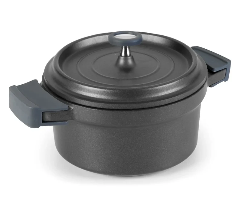 LACOR Pentola con coperchio nero Cocotte 25917