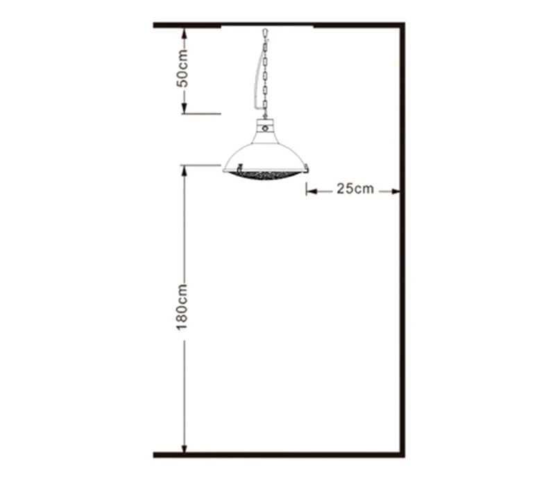 LACOR lampada riscaldante a infrarossi nera 2100W - con telecomando IP44