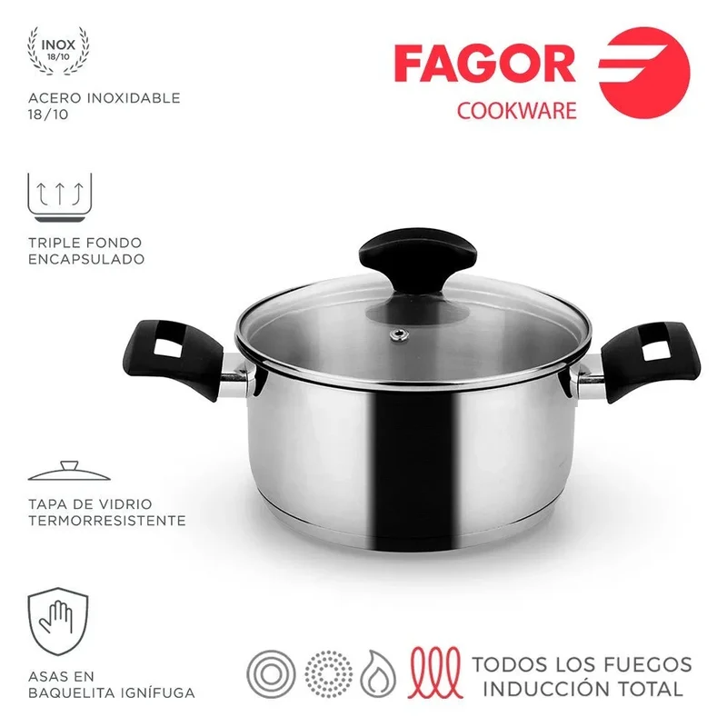 Pentola FAGOR ALAIA + Coperchio Ø20