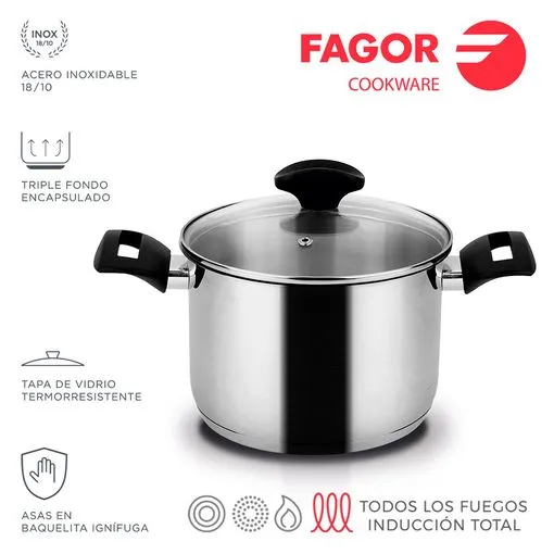 Pentola FAGOR ALAIA + Coperchio Ø20