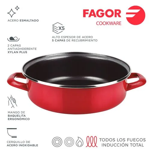 FAGOR Pentola OPTIMAX Ø26 rosso opaco