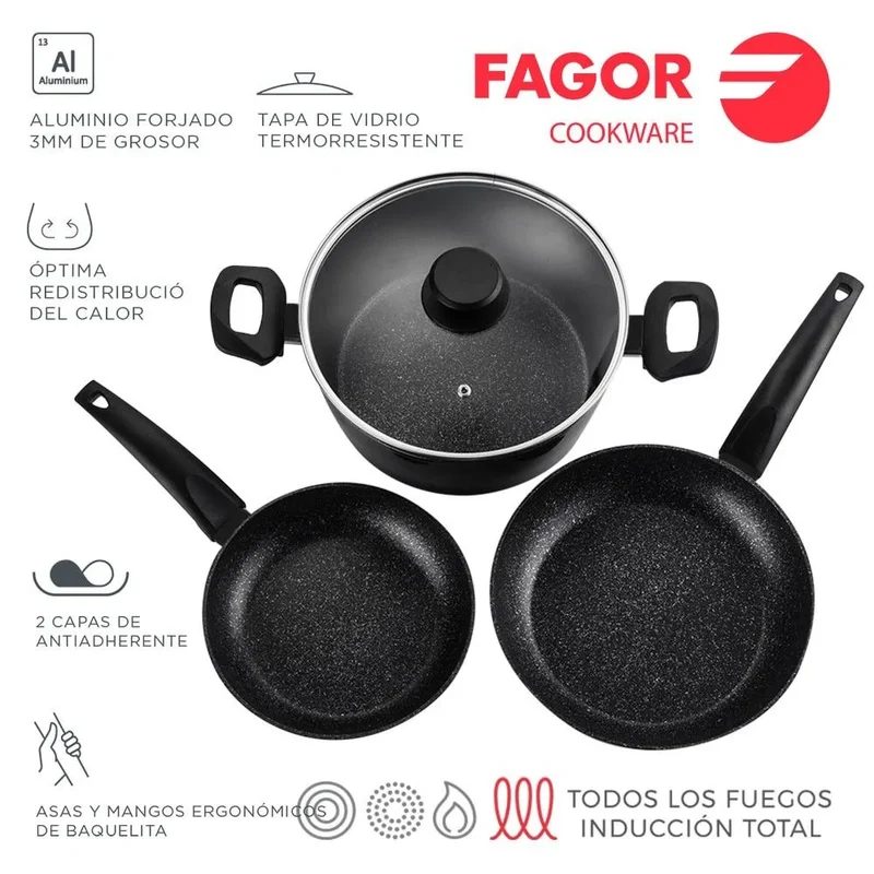 Batteria FAGOR VIVANT 424 (20+24+24)