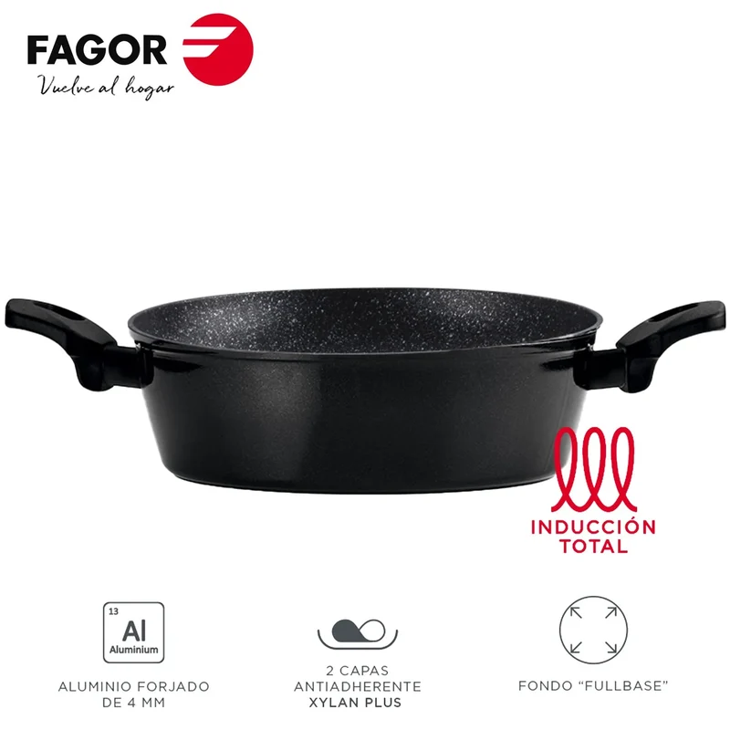 FAGOR Pentola VIVANT Nera Ø24 senza coperchio