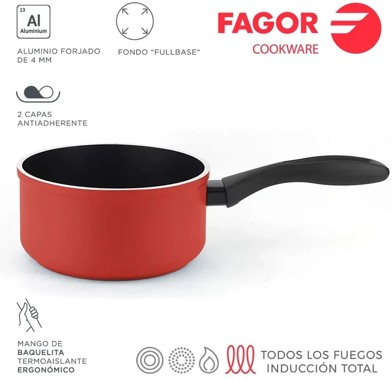 FAGOR Pentola MAXIMA Rossa Ø16