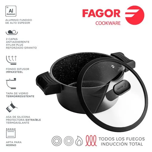 FAGOR Pentola ALUTHERM + Coperchio Ø24