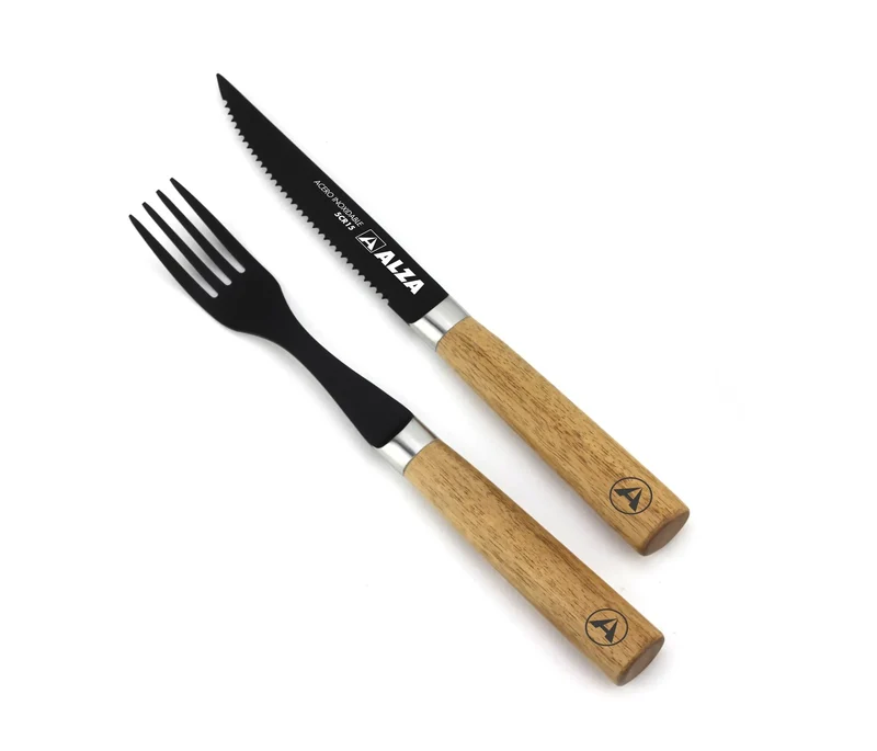 Set di posate ALZA BOIS per bistecche (coltello + forchetta)