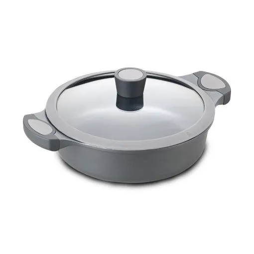 ALZA MATRIX pentola bassa con coperchio in alluminio pressofuso da 36 cm.