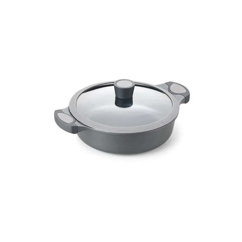 ALZA MATRIX pentola bassa con coperchio in alluminio pressofuso da 32 cm.