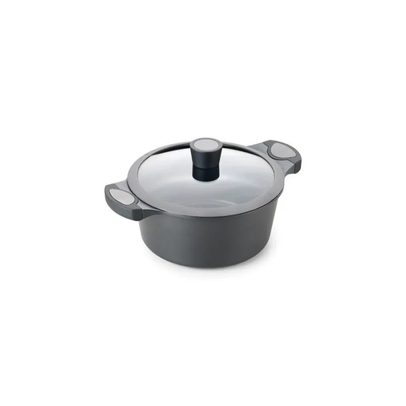 ALZA MATRIX pentola con coperchio in alluminio pressofuso da 24 cm.