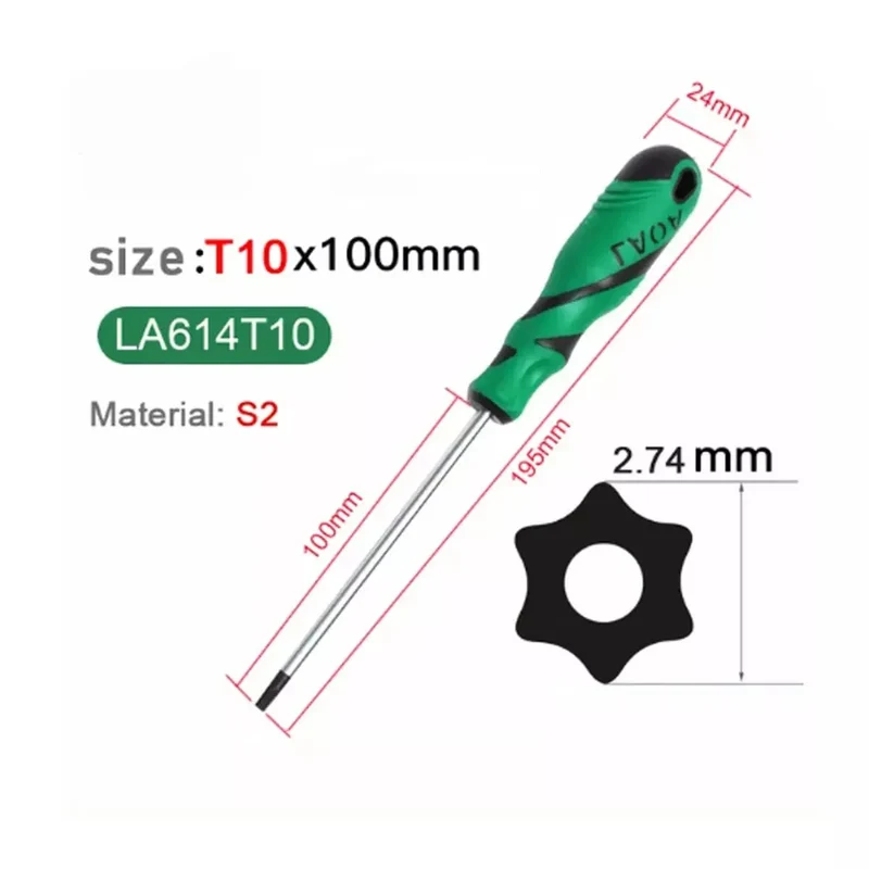 Cacciavite Torx T10 antimanomissione